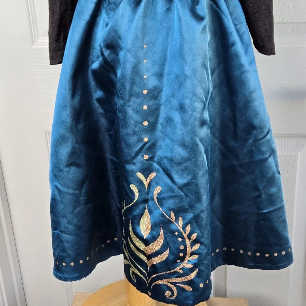 Disney Frozen 2 Queen Anna Dress Halloween Costume Gown Dress Up Girls Size‎ 4 - Picture 5 of 7